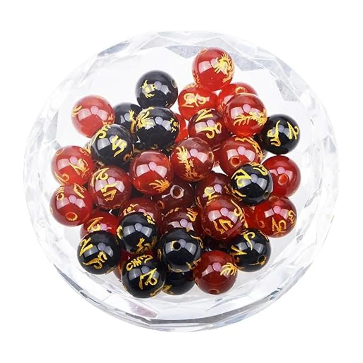 Cuentas de cristal natural con piedras preciosas redondas_4