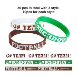 30 pulseras de silicona para fiesta de fútbol accesorios
