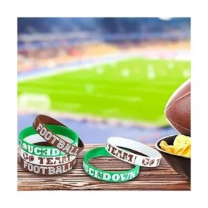 30 pulseras de silicona para fiesta de fútbol accesorios