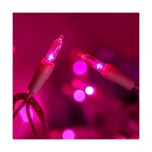 SWEET SHINE Luces LED rosas de Navidad con cable rosa 66_2