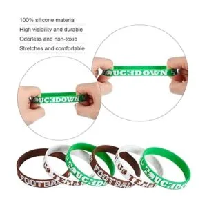 30 pulseras de silicona para fiesta de fútbol accesorios