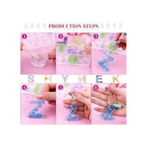 Moldes de resina de silicona del alfabeto moldes epoxi de