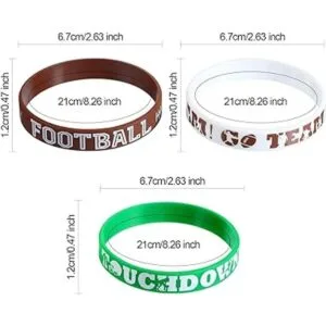 30 pulseras de silicona para fiesta de fútbol accesorios