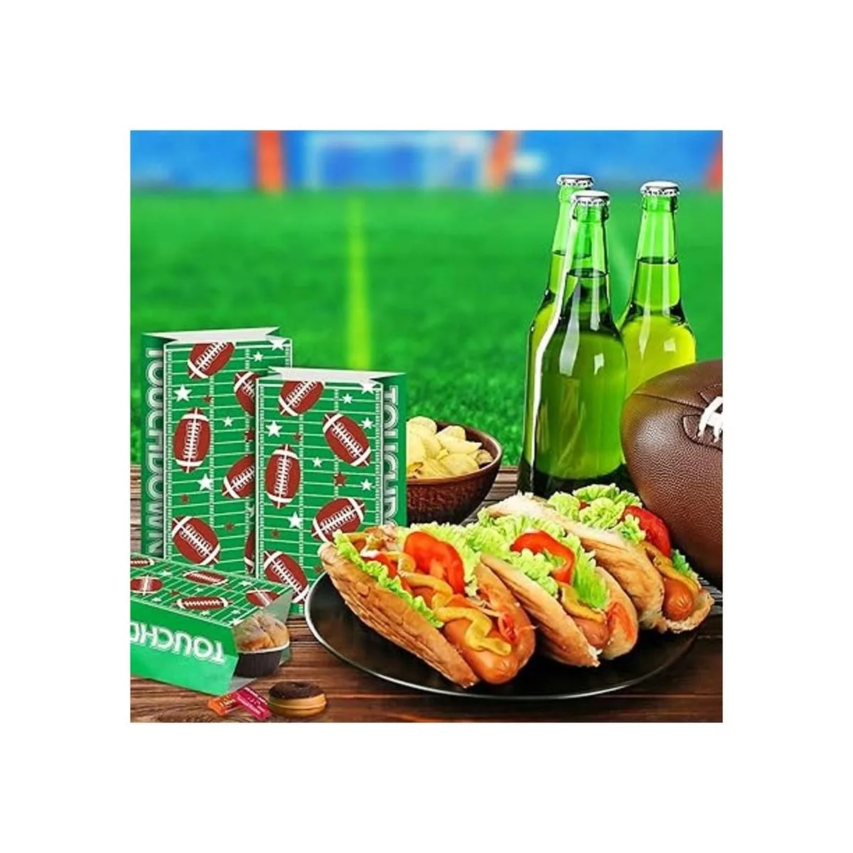 Blulu Paquete de 30 bolsas de papel para regalo de campo_5