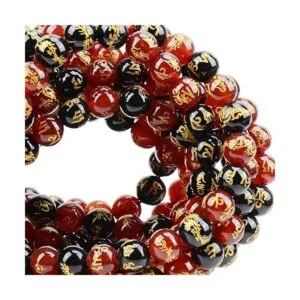 Cuentas de cristal natural con piedras preciosas redondas_3