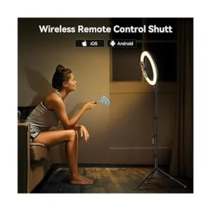 TODI Anillo de luz de 12 pulgadas con soporte de trípode_6