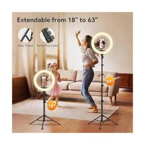 TODI Anillo de luz de 12 pulgadas con soporte de trípode_4