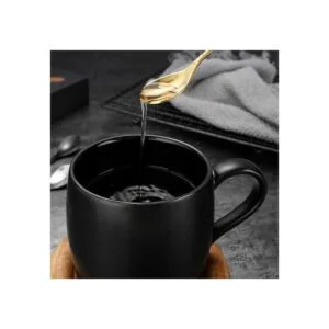 Cuchara de café de hoja dorada de acero inoxidable 10_5