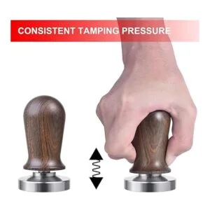 Matow Tamper de café calibrado de 2.087 in con mango de