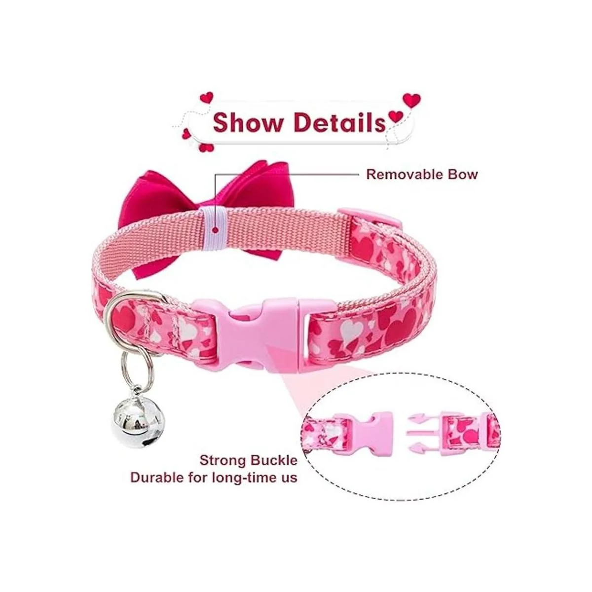 PUPTECK Collar de perro de primavera con campana