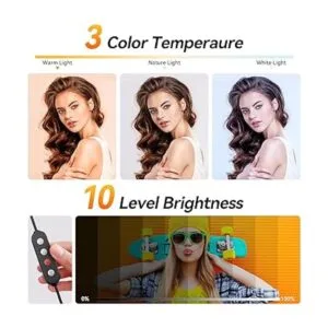 TODI Anillo de luz de 12 pulgadas con soporte de trípode_2