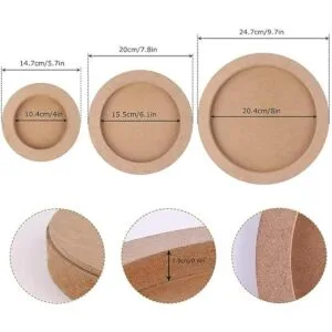 Dedoot Tableros de lienzo de madera para pintar 3 piezas