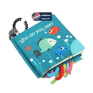 Libro de tela suave para peces juguetes para bebés_1