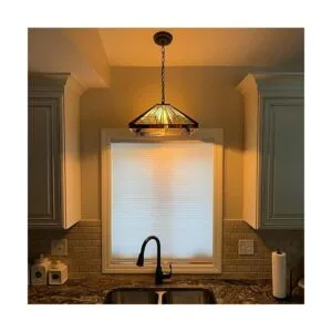 Capulina Tiffany Luces colgantes 2 luces grandes de 16_2