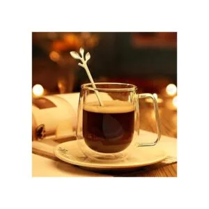 Cuchara de café de hoja dorada de acero inoxidable 10_6