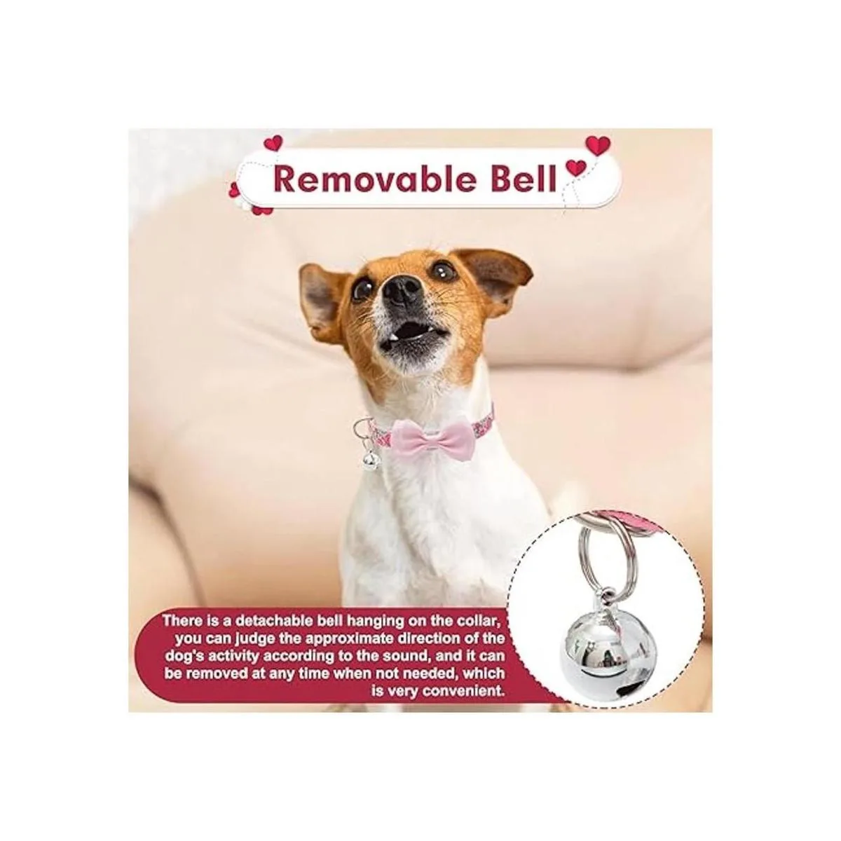 PUPTECK Collar de perro de primavera con campana