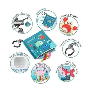 Libro de tela suave para peces juguetes para bebés_4