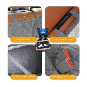 Honest Bench Fundas de asiento de coche para perro con
