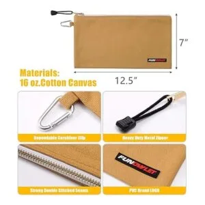 Bolsa de utilidad bolsas de lona con cremallera bolsa de_4