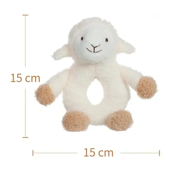 Apricot Lamb Baby Lovey Sonajero suave de cordero animal_2
