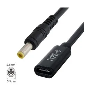 Cable de carga tipo C USBC hembra a DCRectángulo para_5