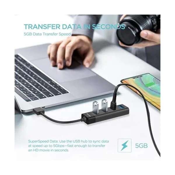 KEYMOX Hub USB 3.0 de 4 puertos concentrador USB de_3