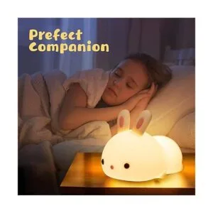 Luz de noche LED para niños portátil de conejito de_4