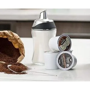 JM Design Dispensador de azúcar y coctelera para café