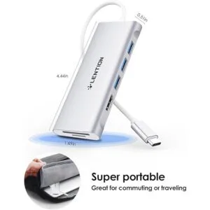 LENTION Hub USB C con HDMI 4K 3 USB 3.0 lector de_6