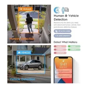 Amcrest Cámara IP 4K PoE AI UltraHD 8MP de seguridad para_3