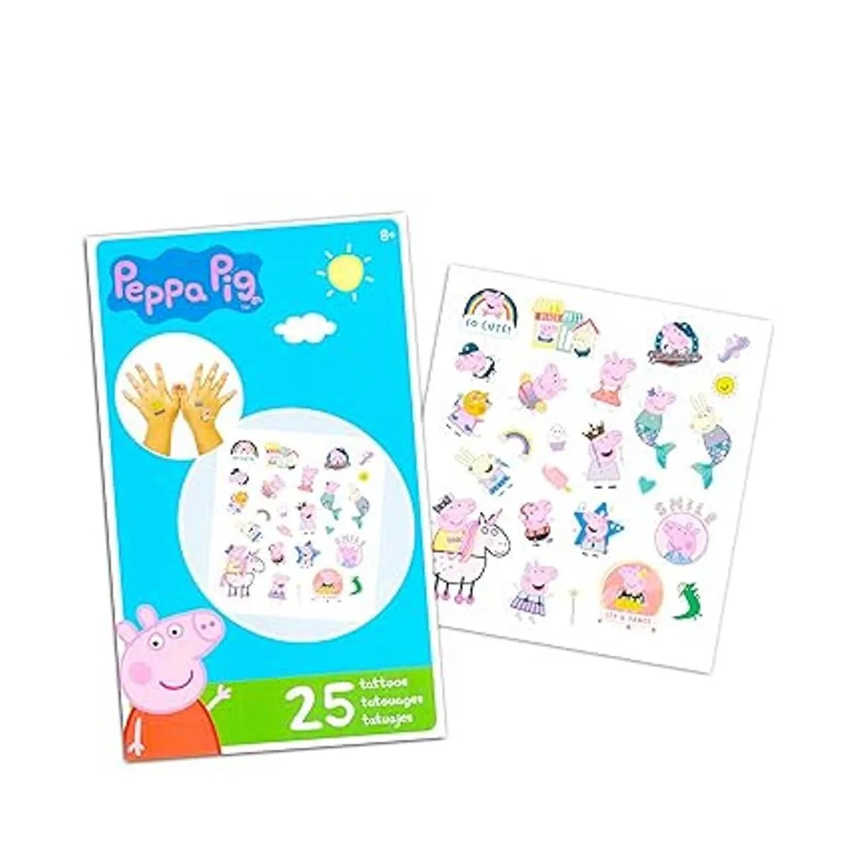 Paquete de recuerdos de fiesta de tatuajes de Peppa Pig_2