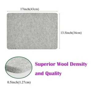 Rdutuok Tapete de prensado de lana de 17 x 13.5 pulgadas