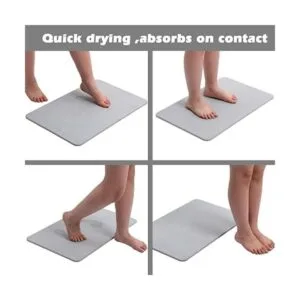 Alfombra de baño de tierra de diatomeas de secado rápido