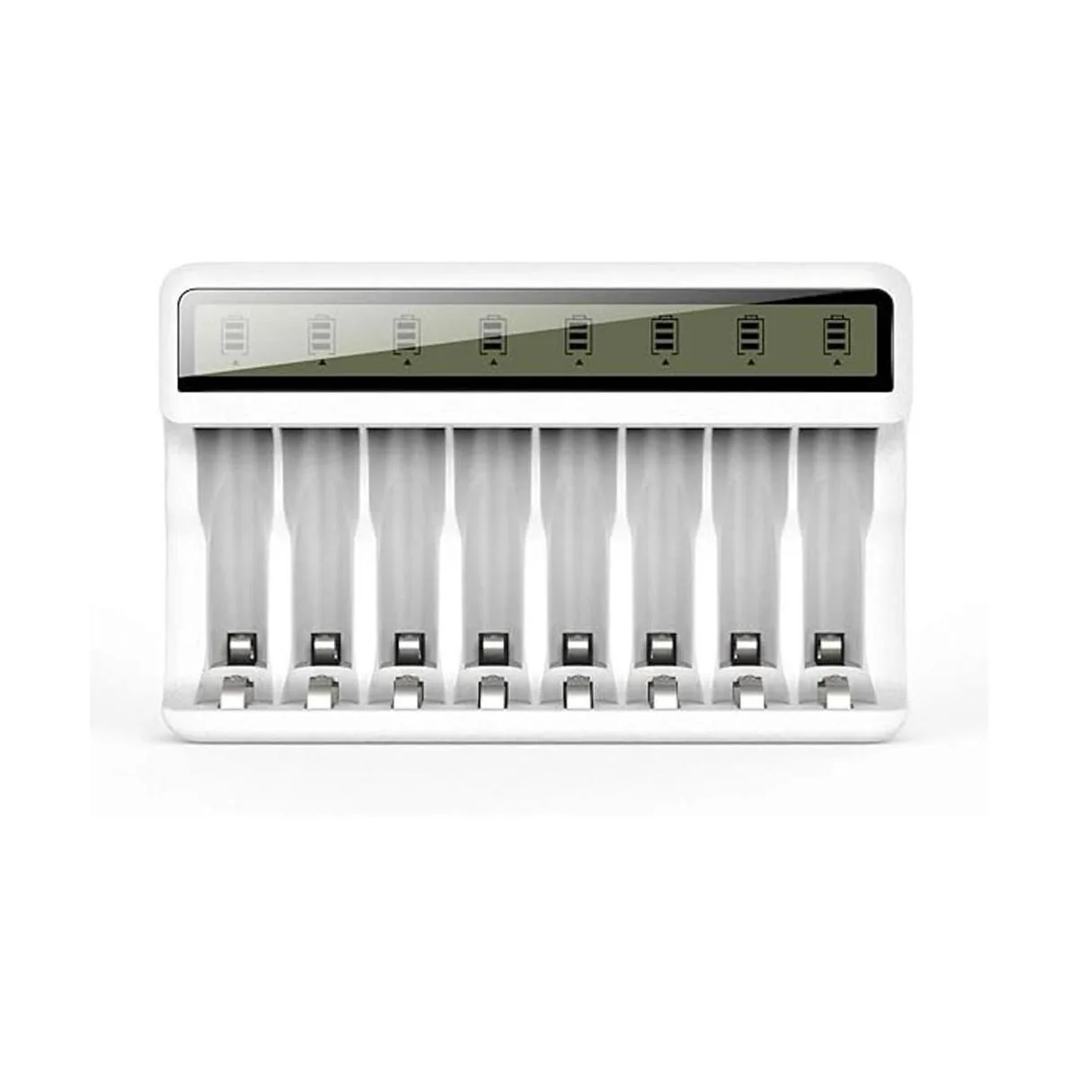 POWEROWL Cargador de batería AA AAA de 8 bahías con_1