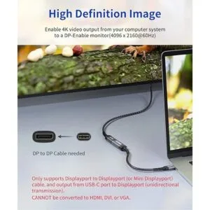 Adaptador USB tipo C a DisplayPort 4K60Hz JSAUX C a_2