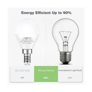 SHINESTAR Paquete de 12 bombillas LED E12 para ventilador_3