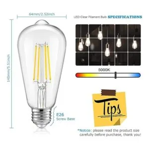 Bombillas LED vintage Edison regulables de 100 W_2