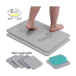 Alfombra de baño de tierra de diatomeas de secado rápido