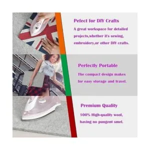 Rdutuok Tapete de prensado de lana de 17 x 13.5 pulgadas