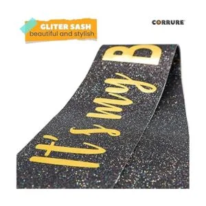 CORRURE Banda con purpurina para hombres y mujeres con_6