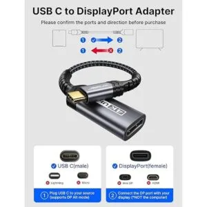 Adaptador USB tipo C a DisplayPort 4K60Hz JSAUX C a_4