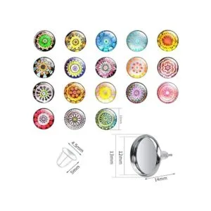 Cabujones de cristal impresos 50 piezas de 18 estilos de