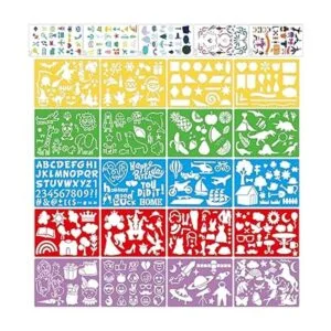 Kit de dibujo de plantillas para niños 25 plantillas de