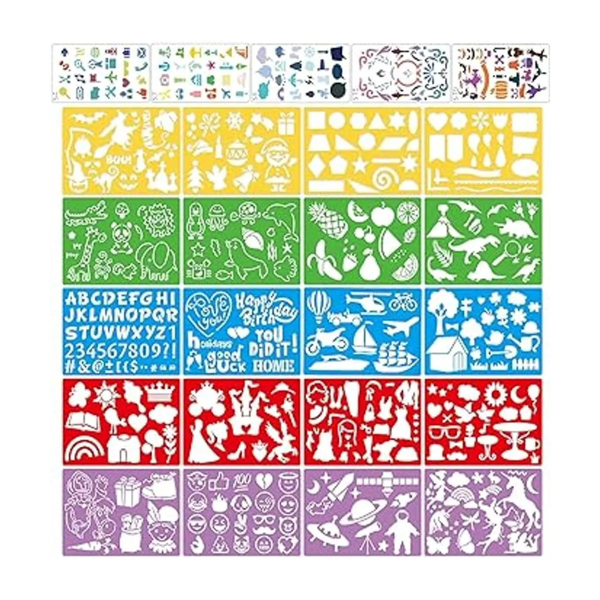 Kit de dibujo de plantillas para niños 25 plantillas de