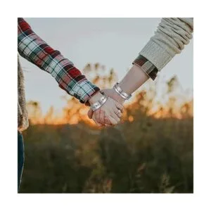 Pulsera de 16 piezas de acero inoxidable en blanco