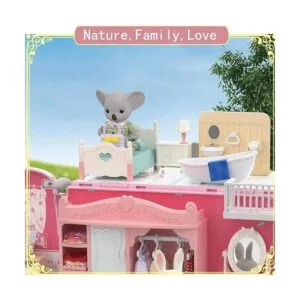 Mitcien Juego de casa de muñecas kit de juguete portátil