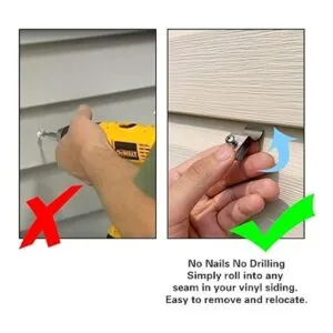 Paquete de 15 ganchos de vinilo para revestimiento sin_3