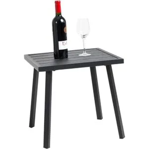 CHopetree Mesa auxiliar pequeña de metal para exteriores_3