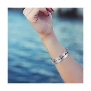 Pulsera de 16 piezas de acero inoxidable en blanco