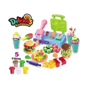 Playdough Juego de cocina incluye hamburguesa pastas y_6